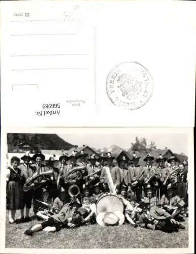 566989,Foto Ak Gruppenbild Musikkapelle Musikverein Bichlbach Tracht pub Foto Fredy