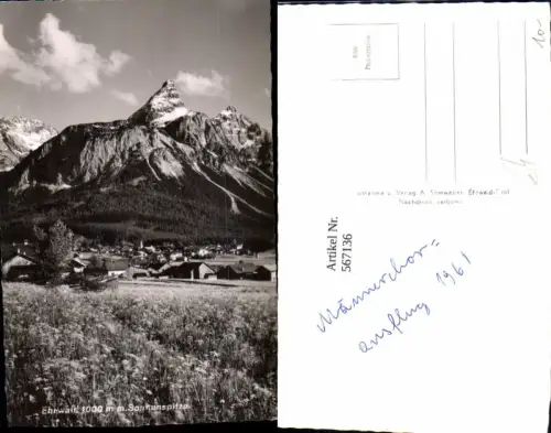 567136,Foto Ak Ehrwald m. Sonnenspitze