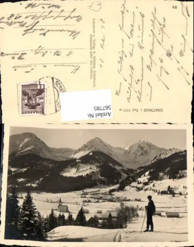 567785,Foto Ak Schattwald i. Tirol Wintersport Ski Schi