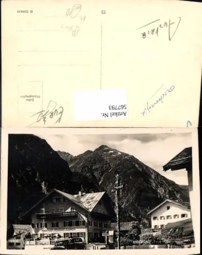567793,Foto Ak Holzgau Gasthof Pension z. Bären Bus Autobus