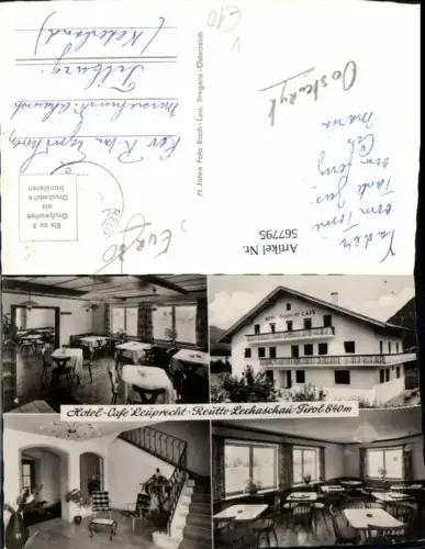 567795,Mehrbild Ak Reutte Lechaschau Hotel Cafe Leuprecht pub Risch-Lau 1-1-548
