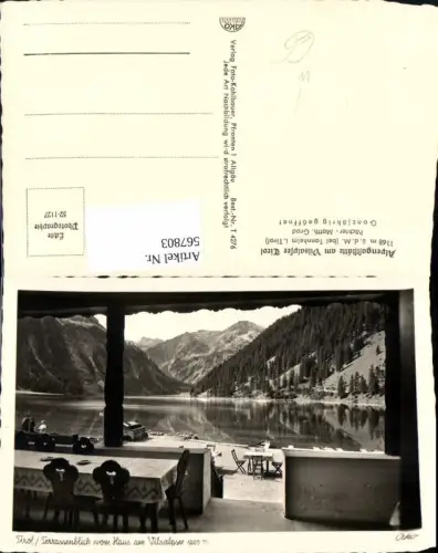 567803,Foto Ak Tannheim Terrassenblick v. Haus a. Vilsalpsee