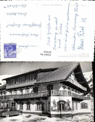 567833,Foto Ak Berwang Gasthof u. Pension Edelweiss Winteransicht Auto