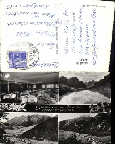 567840,Mehrbild Ak Bach Stockach i. Tirol Gasthaus zur Traube Edelweiss Enzian Blumen