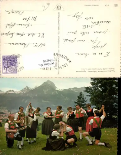 574275,Reutte m. Gernspitz Trachtenverein Lechaschau Figurentanz Tanzen Tracht