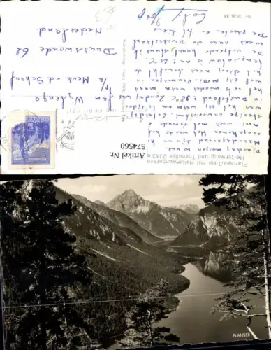 574560,Foto Ak Plansee m. Heiterwangersee Heiterwang u. Thaneller