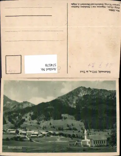 574578,Schattwald i. Tirol Ansicht m. Kirche