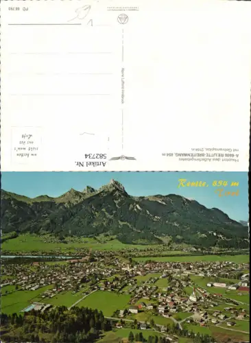 582734,Luftbild Reutte Breitenwang m. Gehrenspitze pub Alpine Luftbild