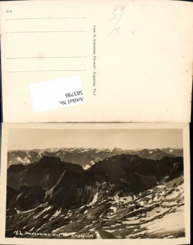 583799,Foto Ak Panorama auf der Zugspitze Ehrwald