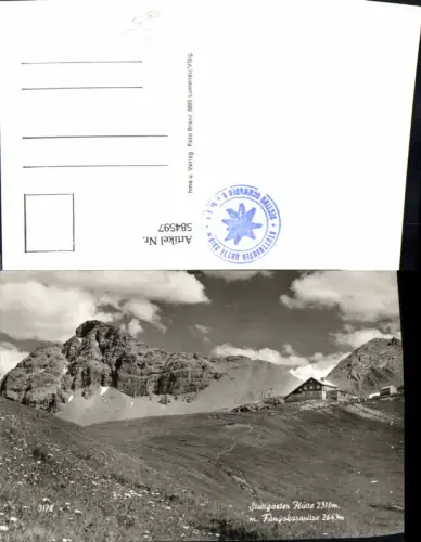 584597,Foto Ak Steeg Stuttgarter Hütte m. Fangokarspitze