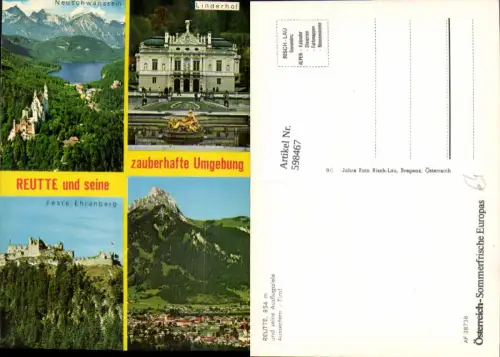 598467,Mehrbild Ak Reutte Feste Ehrenberg