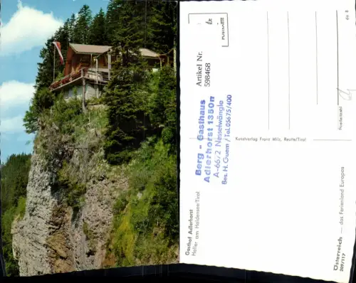 598468,Haller a. Haldensee Gasthof Adlerhorst Nesselwängle