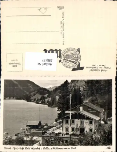 598477,Foto Ak Haller a. Haldensee Hotel Alpenhof Strandbad