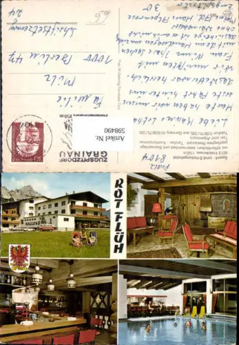 598490,Mehrbild Ak Grän Haldensee Sport- u. Erholungshotel Rot Flüh Hallenbad VW Bully