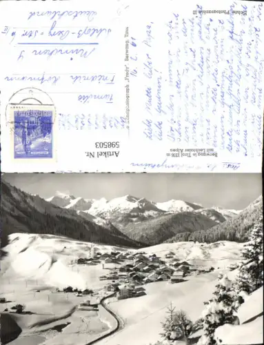 598503,Foto Ak Berwang m. Lechtaler Alpen Winteransicht