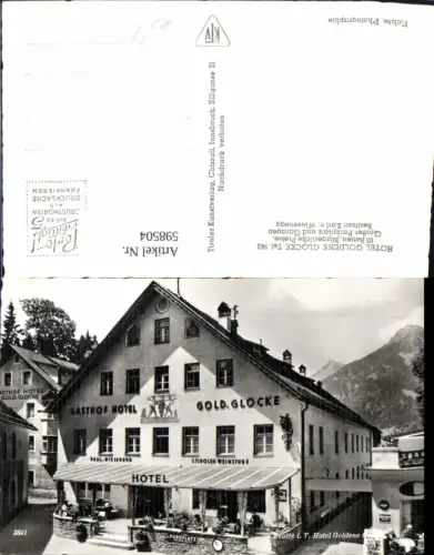 598504,Foto Ak Reutte Hotel Goldene Glocke