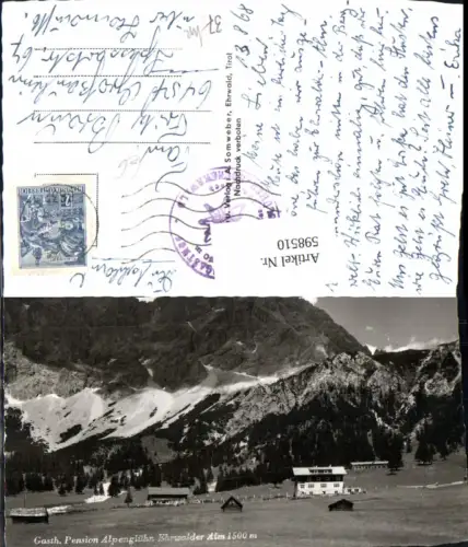 598510,Foto Ak Ehrwalder Alm Ehrwald Gasthaus Pension Alpenglühn