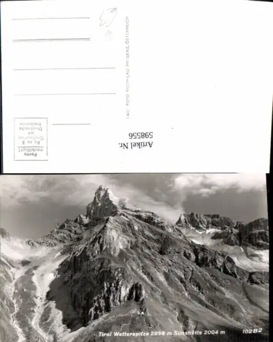 598556,Foto Ak Bach Stockach Wetterspitze m. Simshütte Frederick-Simms-Hütte