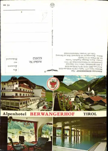 622052,Mehrbild Ak Alpenhotel Berwangerhof Berwang