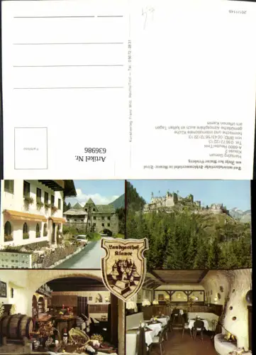 636986,Mehrbild Ak Reutte Landgasthof Klause Burg Ehrenberg