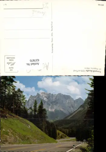 637870,Fernpaß-Straße m. Zugspitze Biberwier