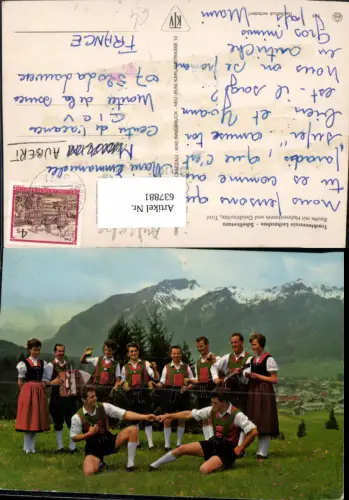 637881,Reutte m. Hahnenkamm u. Gaichtspitze Trachtenverein Lechaschau Schellentanz