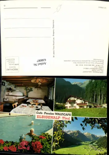 638087,Mehrbild Ak Elbigenalp Cafe Pension Waldcafe