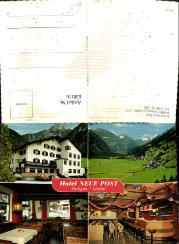 638116,Mehrbild Ak Holzgau Lechtal Hotel Neue Post