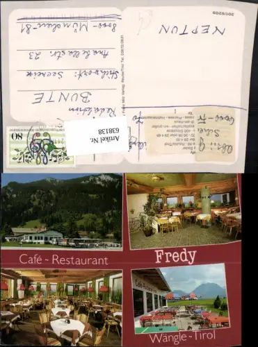 638138,Mehrbild Ak Wängle Tirol Reutte Cafe Restaurant Fredy