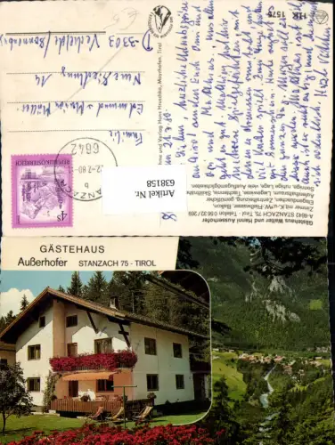 638158,Mehrbild Ak Stanzach Gästehaus Außerhofer