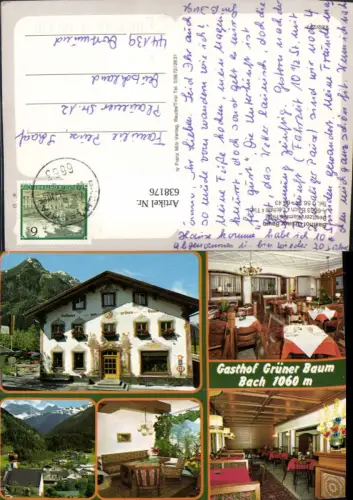 638176,Mehrbild Ak Bach Lechtal Gasthof Grüner Baum