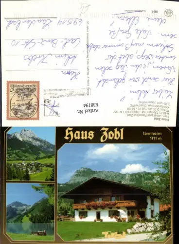 638194,Mehrbild Ak Tannheim Oberhöfen Haus Zobl
