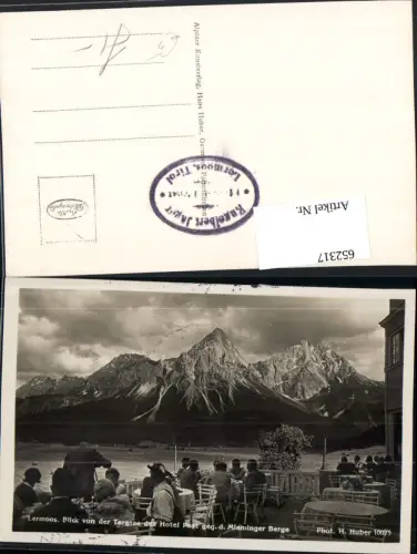 652317,Lermoos Terasse des Hotels Post Mieminger Berge pub Huber 10075