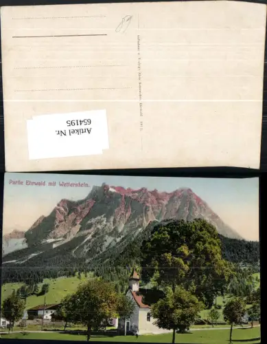 654195,Partie Ehrwald m. Wetterstein Kirche