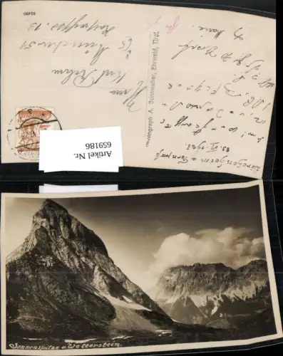 659186,Foto Ak Sonnenspitze u. Wetterstein Ehrwald pub A. Sonnweber
