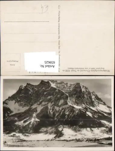 659625,Foto Ak Ehrwald i. Tirol Zugspitze u. Wettersteinmassiv