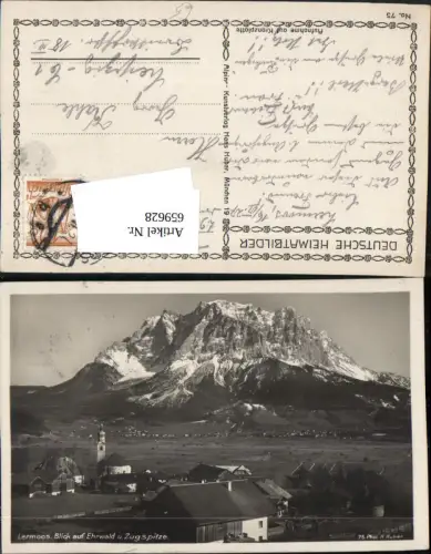 659628,Lermoos Blick auf Ehrwald u. Zugspitze