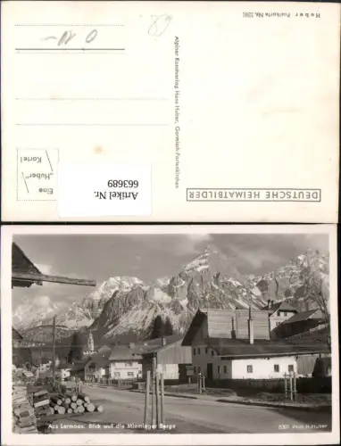 663689,Foto Ak Aus Lermoos Blick auf di Mieminger Berge
