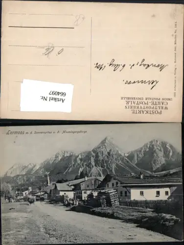 664097,Lermoos m. d. Sonnenspitze u. Miemingergebirge