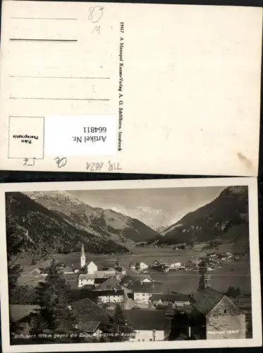 664811,Foto Ak Bichlbach geg. d. Zugspitze Ausserfern