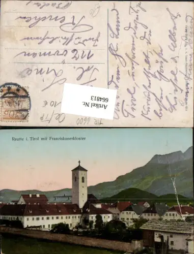 664813,Reutte i. Tirol mit Franziskanerkloster