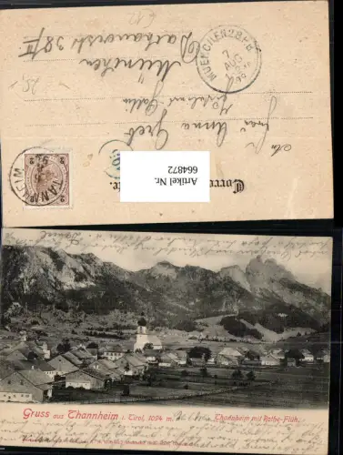 664872,Litho Tannheim Thannheim i. Tirol mit Rothe-Flüh