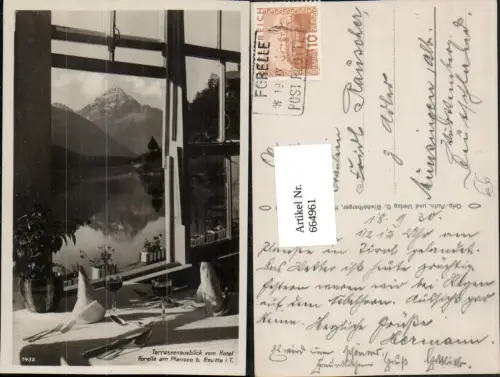 664961,Foto Ak Breitenwang Hotel Forelle Plansee Terrassenausblick