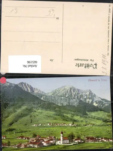 665196,Ehrwald i. Tirol pub . Blaschke 3157