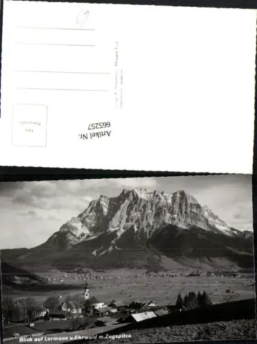 665257,Foto Ak Blick auf Lermoos u. Ehrwald mit Zugspitze