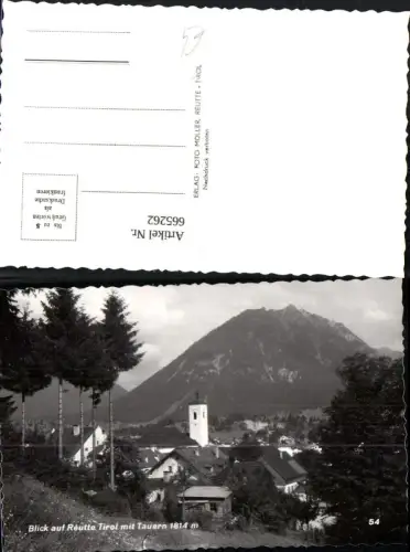 665262,Foto Ak Blick auf Reutte mit Tauern