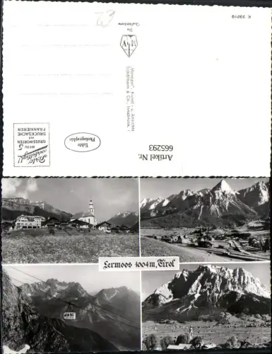 665293,Mehrbild Ak Lermoos Ansicht Kirche Seilbahn Gondel