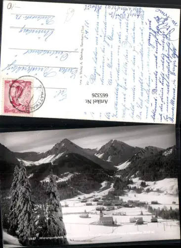 665326,Foto Ak Schattwald i. Tirol i. Winter Rohnespitze Ponten u. Bscheißer