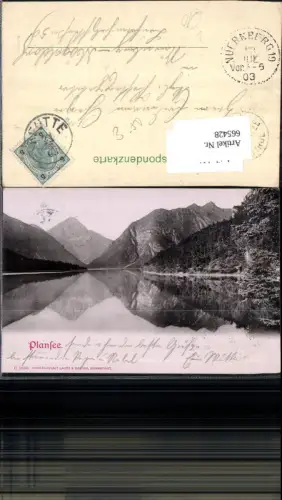 665428,tolle Foto-AK Plansee bei Reutte pub Lautz e Balzar Darmstadt 1900