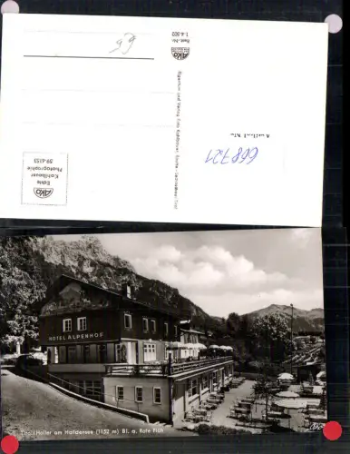 668721,Foto Ak Nesselwängle Haller a. Haldensee Blick a. Rote Flüh Hotel Alpenhof